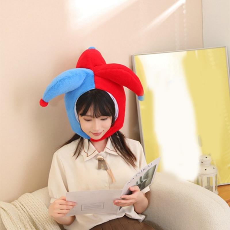 Personality Accessory Hat Artistic Youth Hats Simple Street Hat Plush Clowns Hats for Halloween Costume