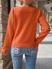 Women's Spring New Arrivals Crewneck Knit Top Hollow Long Sleeve One Shoulder Sweater
