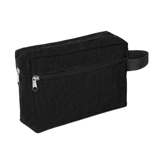 Portable Toiletry Bag Oxford Fabric Makeup Bag with Side Handle Large Capacity Cosmetic Pouch for Weekender Travel Business Trip