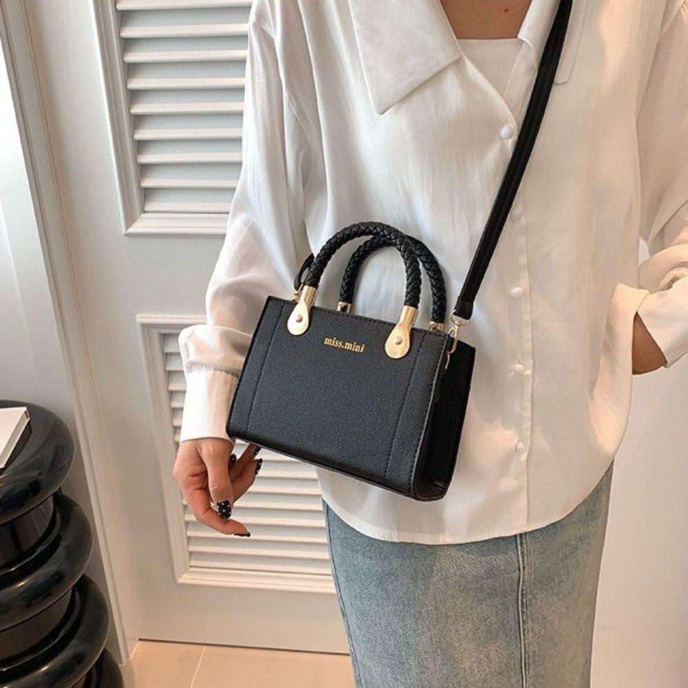 PU Leather Women Shoulder Bag Korean Style Small Square Bag Ladies Mini Crossbody Bag  Girls