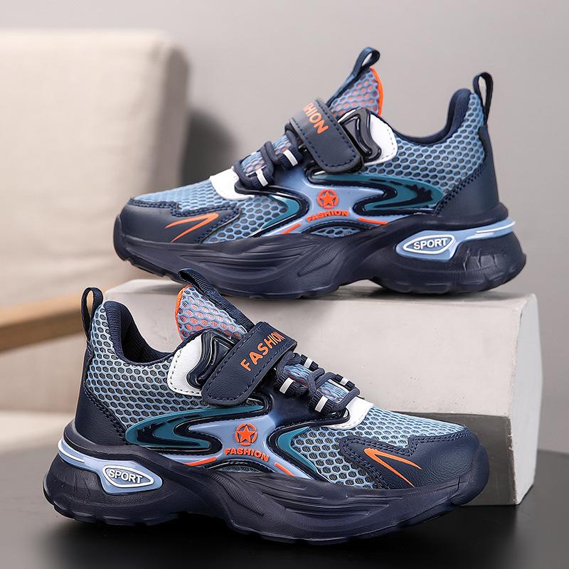 Boys' Shoes New Children's Sports Shoes Boys Breathable Single Mesh Shoes Non-slip Running Shoes