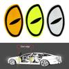 New 2pcs Car Safety Self Adhesive Reflective Warning Eye Stickers Mark Reflector Tape Strips Car Mirror Sticker Car Accessories