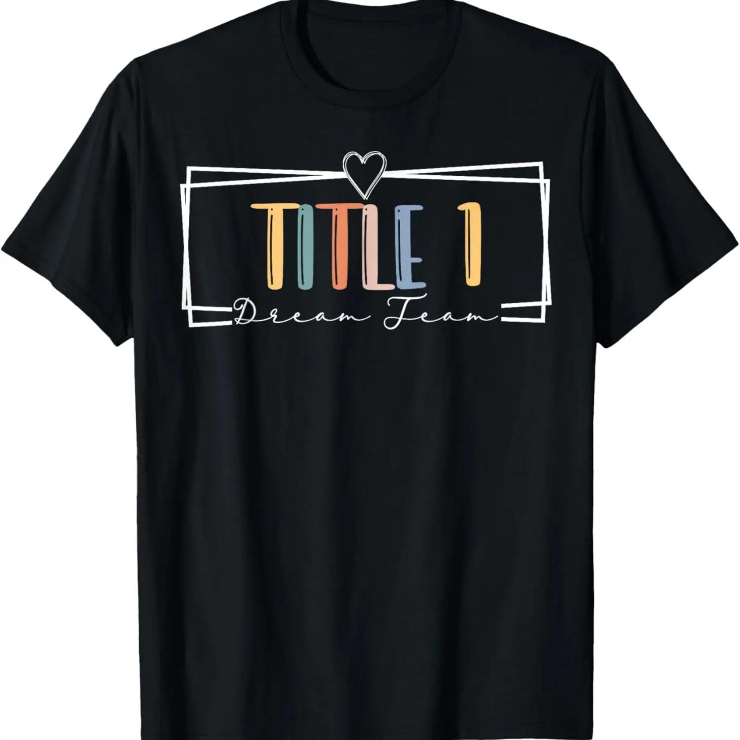 

Title 1 Teacher Title One Teacher Interventionist Crew Team T-Shirt S чёрный