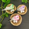 Decorative Bird Nest and Branch Ornament for Balcony and Garden Walls