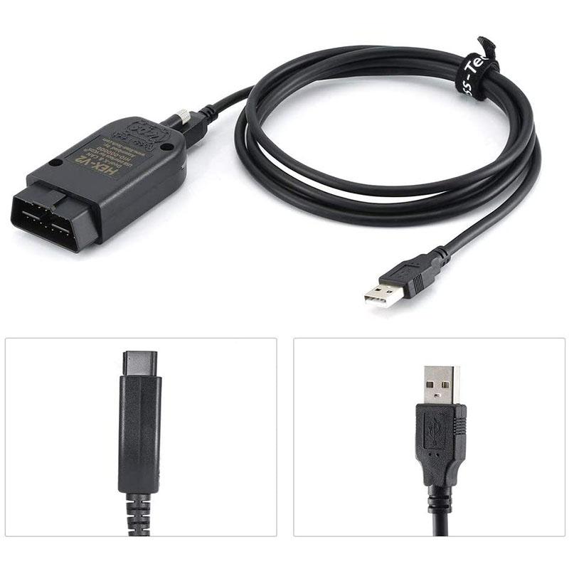 Vcfpw6 skirtas VCDS Vag Com Hex V2 24.7 V25.3 Vagcom sąsajos kabelis obd2 skaitytuvas diagnostikos įrankis Aodi Skoda VW automobilis 2025 pilnas originalus