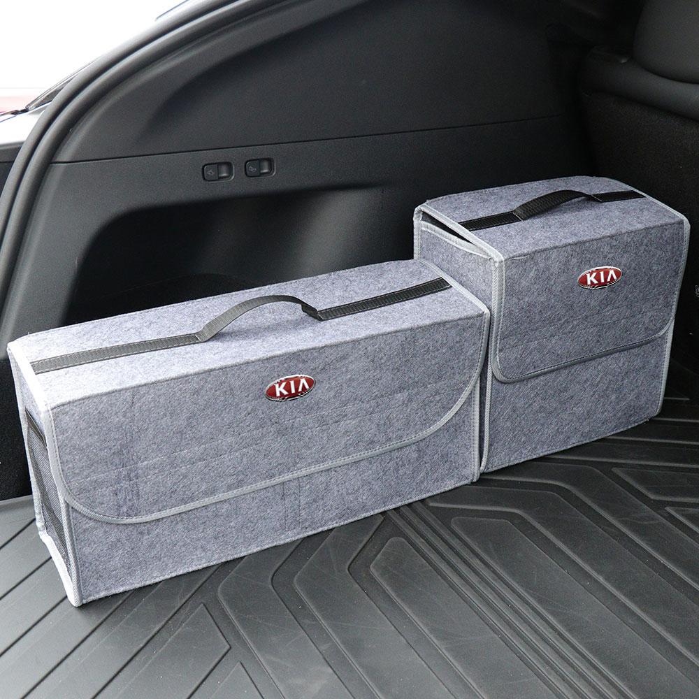 1Pcs Fashion New Car Soft Felt Storage Bag Organizer Cars Foldable Trunk For KIA Cerato Sportage R K2 K3 K5 Sorento Sportage R Rio Soul Car Accessorie
