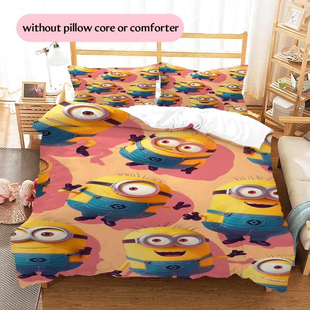 Jorge The Minion's Adorable Greeting: A Comfortable and Cozy Bedding Set—the Perfect Choice To Decorate Your Bedroom.