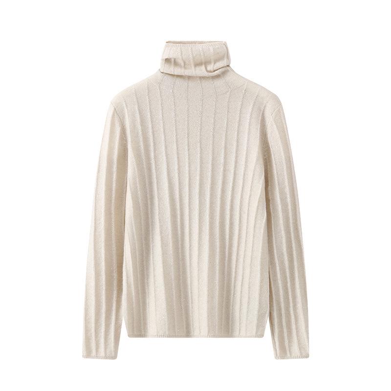 Lekasha Women's 100% Pure Cashmere High Neck Pullover Sweater - Warm Autumn/Winter Base Layer