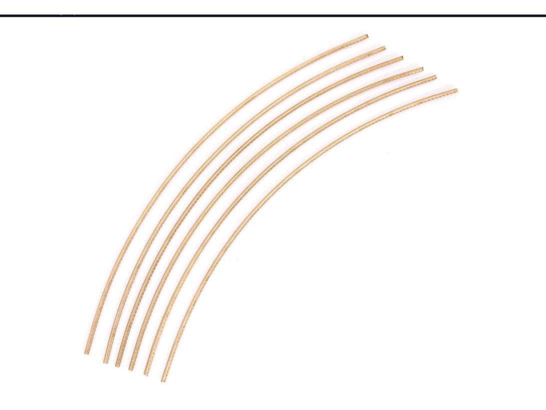 

10-Piece 200mm Guitar FretWire Set for Luthiers 2.4mm білий/мідний