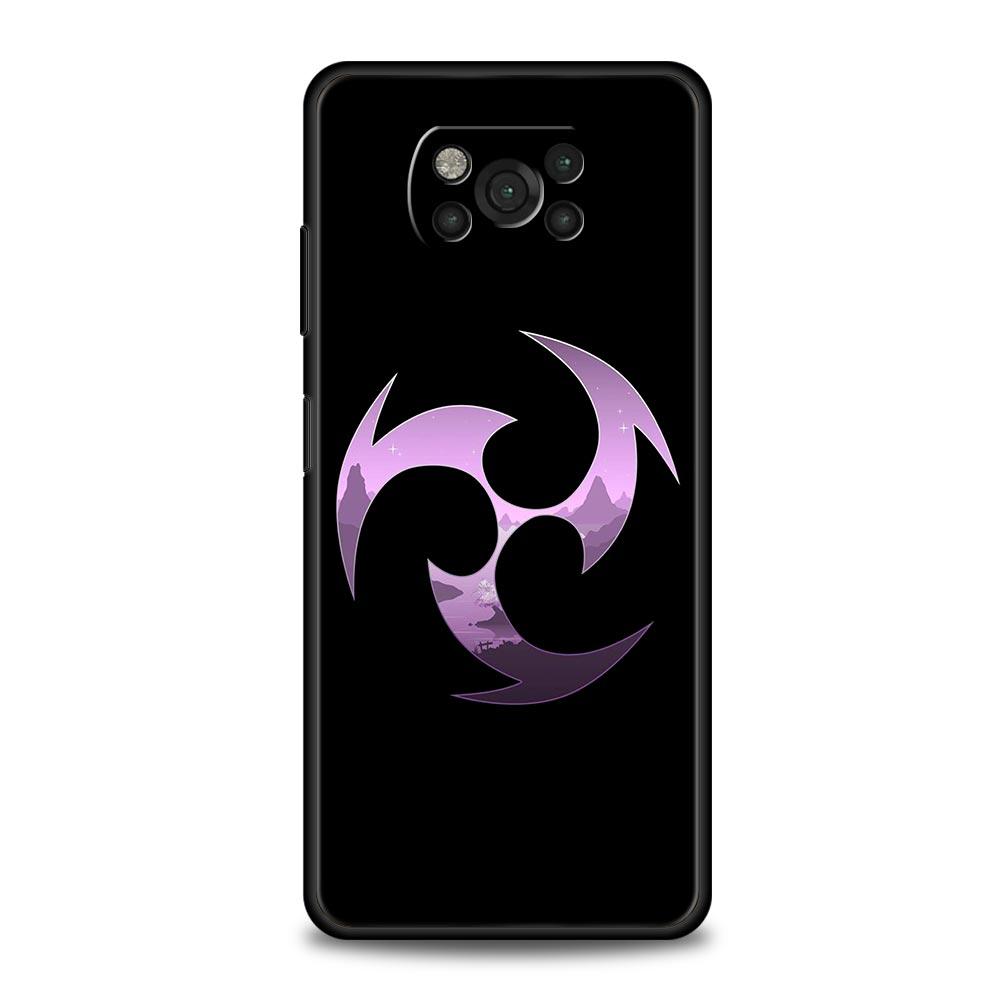 Cute Genshin Impact Logo For Xiaomi Mi Poco X3 NFC M3 F3 M4 X4 Pro Case 5G Note 10 Lite 11 11T 10T 11X 12 Pro 9T 11i Phone Cover