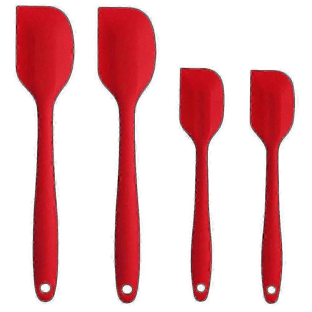 600f High Heat-resistant Premium Silicone Spatula Set, Seamless Design Non-stick Rubber With Cooking/baking Utensil Set Of 4