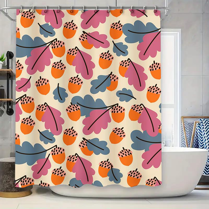 

Luxury Fashion Pink Makeup Print Shower Curtain Waterproof Bathroom Decor W60H190(CM)-1 Pcs