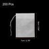 Uxcell Disposable Tea Bags, Empty Non-Woven Tea Filter Bags with String Seals, 200 Bags, 9 X 7 Cm