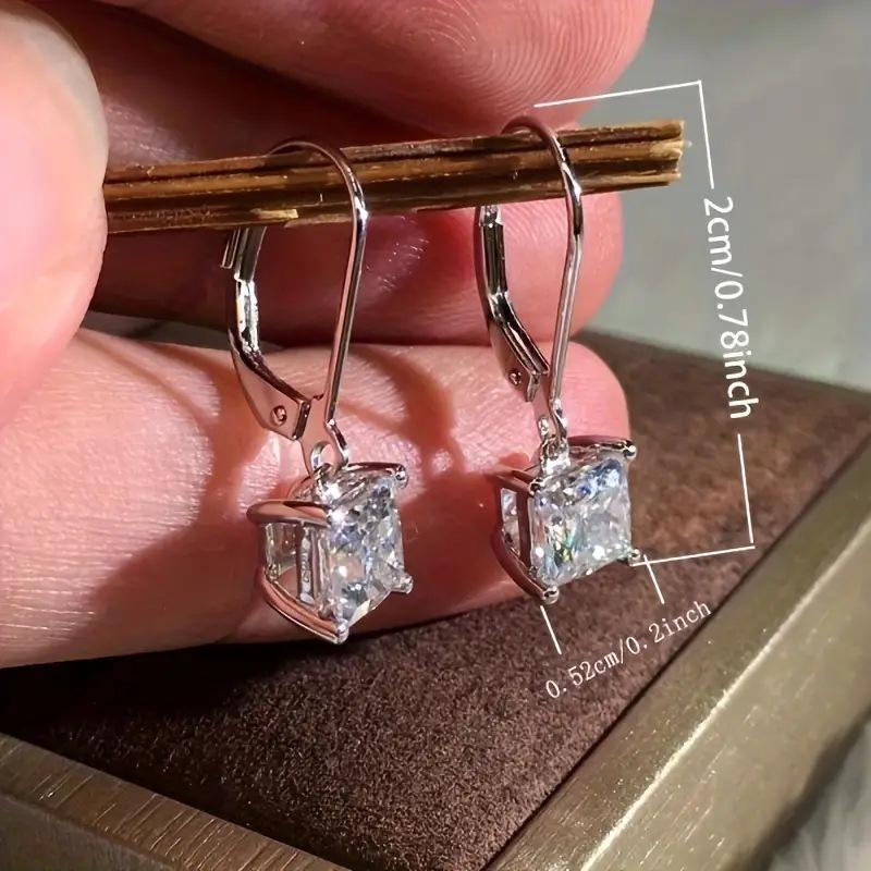 Luxury Four-Claw Set Zircon Women's Stud Earrings - Fashion OL Engagement Jewelry