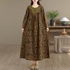 Sukienka bawełniana plus size z długim rękawem w stylu vintage w kwiaty nowość sukienki dla kobiet codzienna luźna wiosenna jesienna sukienka