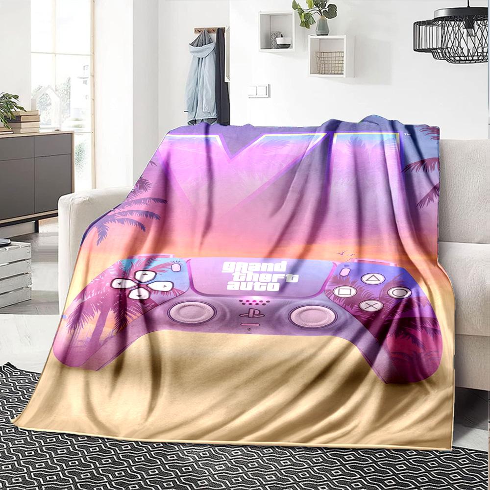 Gta Blanket Comfortable Perfect for Chair Livingroom Picnics for All Seasons Warmthful Decor Birthday Christmas Gift Blanket
