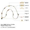 Original design retro light luxury natural hand-woven Tibetan necklace beaded tiger's eye stone pendant long sweater chain