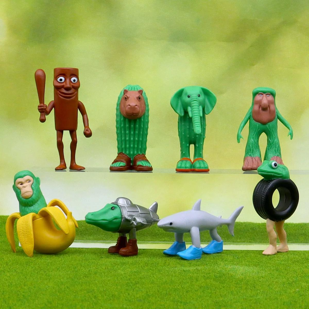

8/24Pcs MIni Model Toy Italian Brainrot Tung Tung Sahur Figures Doll Tralalero Tralala Bombardino Crocodilo Shimpanzini Present