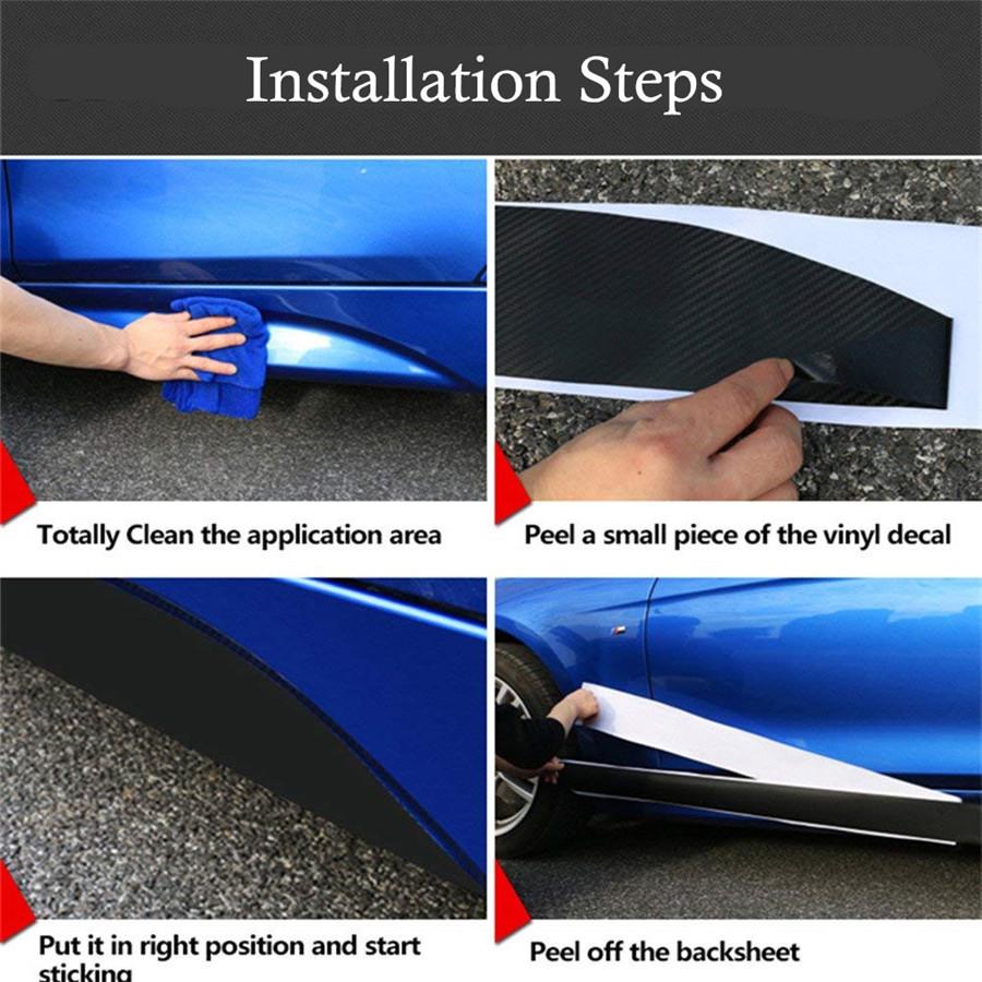Carbon Fiber Texture Side Skirt Decal Sticker for BMW 3 4 5 Series F30 F31 F32