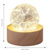 Detachable Luminous Crystal Ornaments Shiny Glaze Beads Glass Sphere Figurine  Xmas Gift