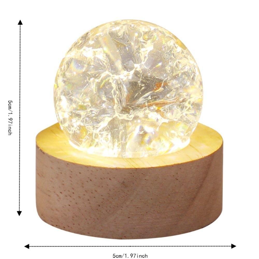 Detachable Luminous Crystal Ornaments Shiny Glaze Beads Glass Sphere Figurine Xmas Gift