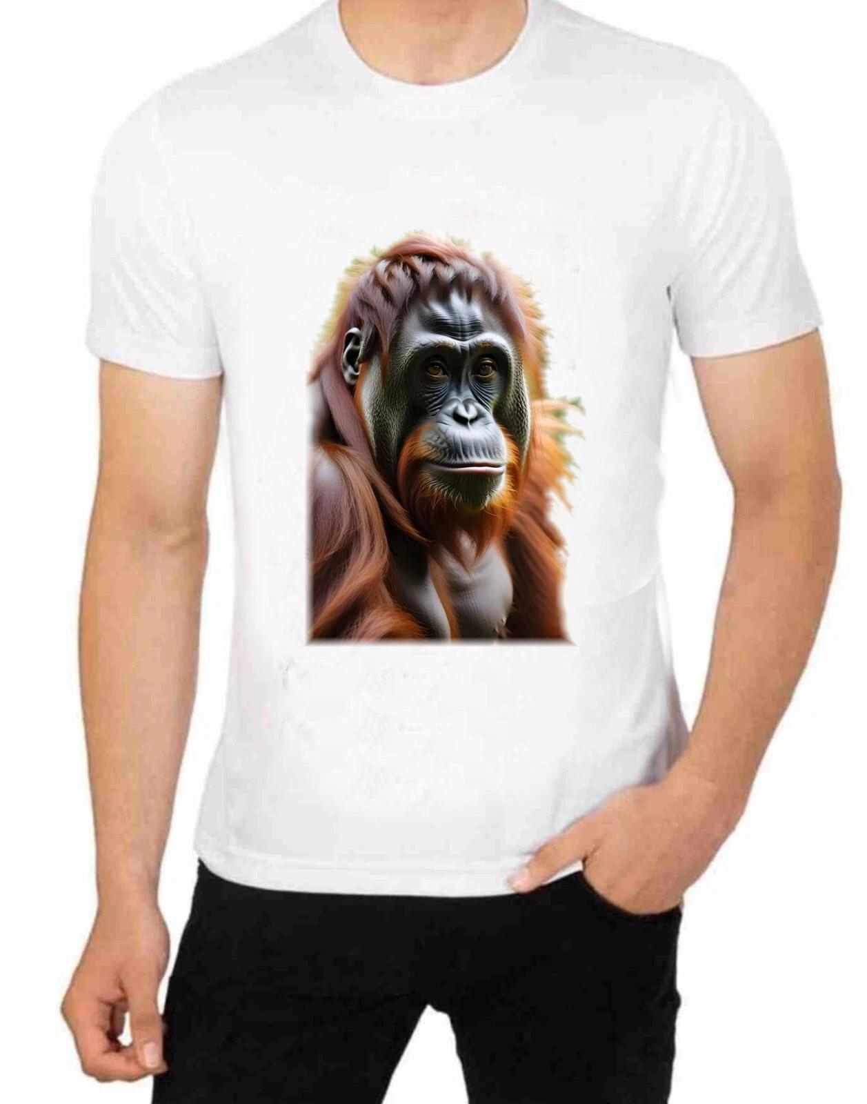 Orangutan Wildlife Hungle Animal Wilderness Art T-Shirt S