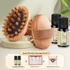 Universal Slimming Gua Sha Massager: Body & Legs Wooden Brush with Therapy Comb and Soft Cushion
