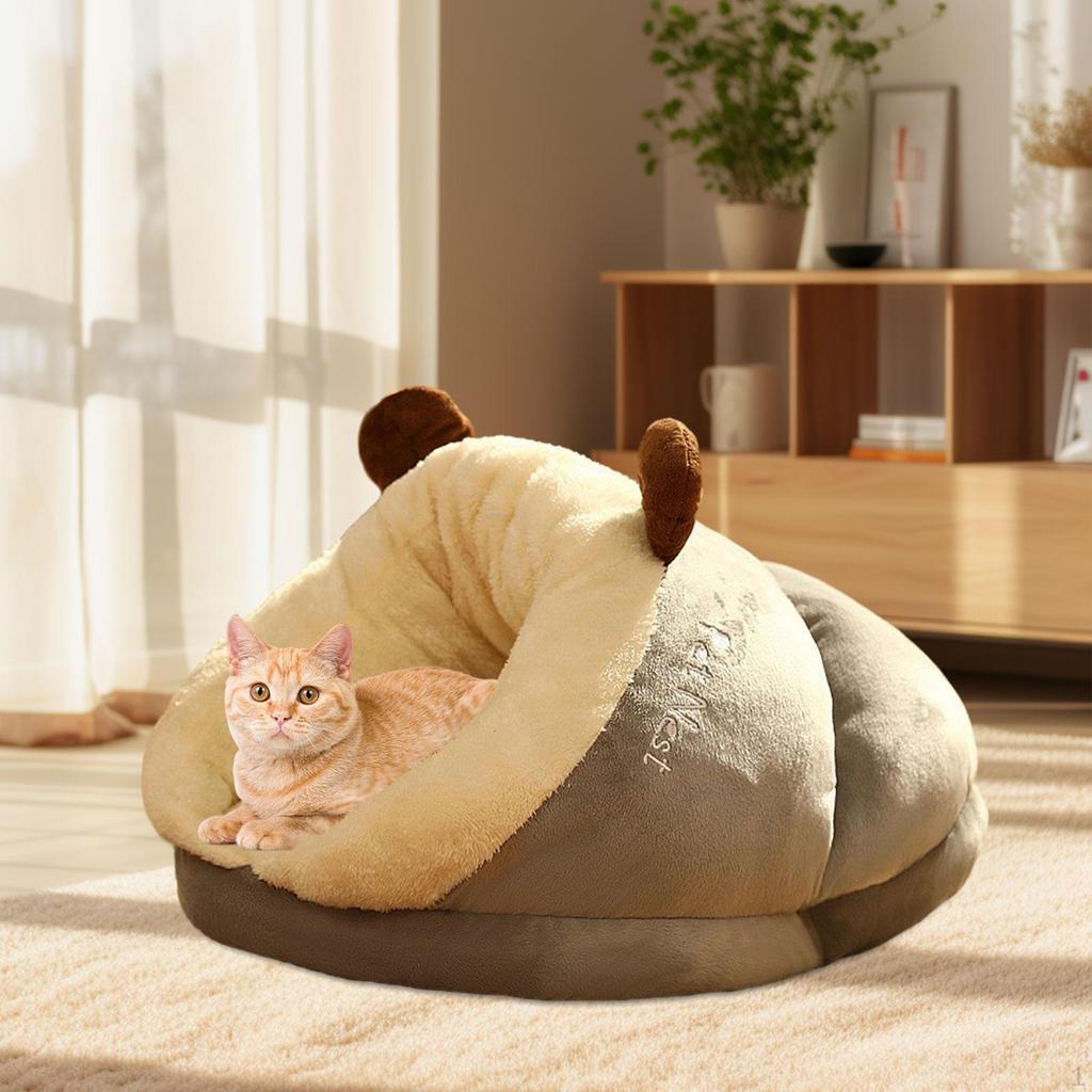 Pat pentru pisici Moale Căldură Casă Confortabilă Peșteră Încântătoare Câine mic de pluș Vizuitoare pentru cadou