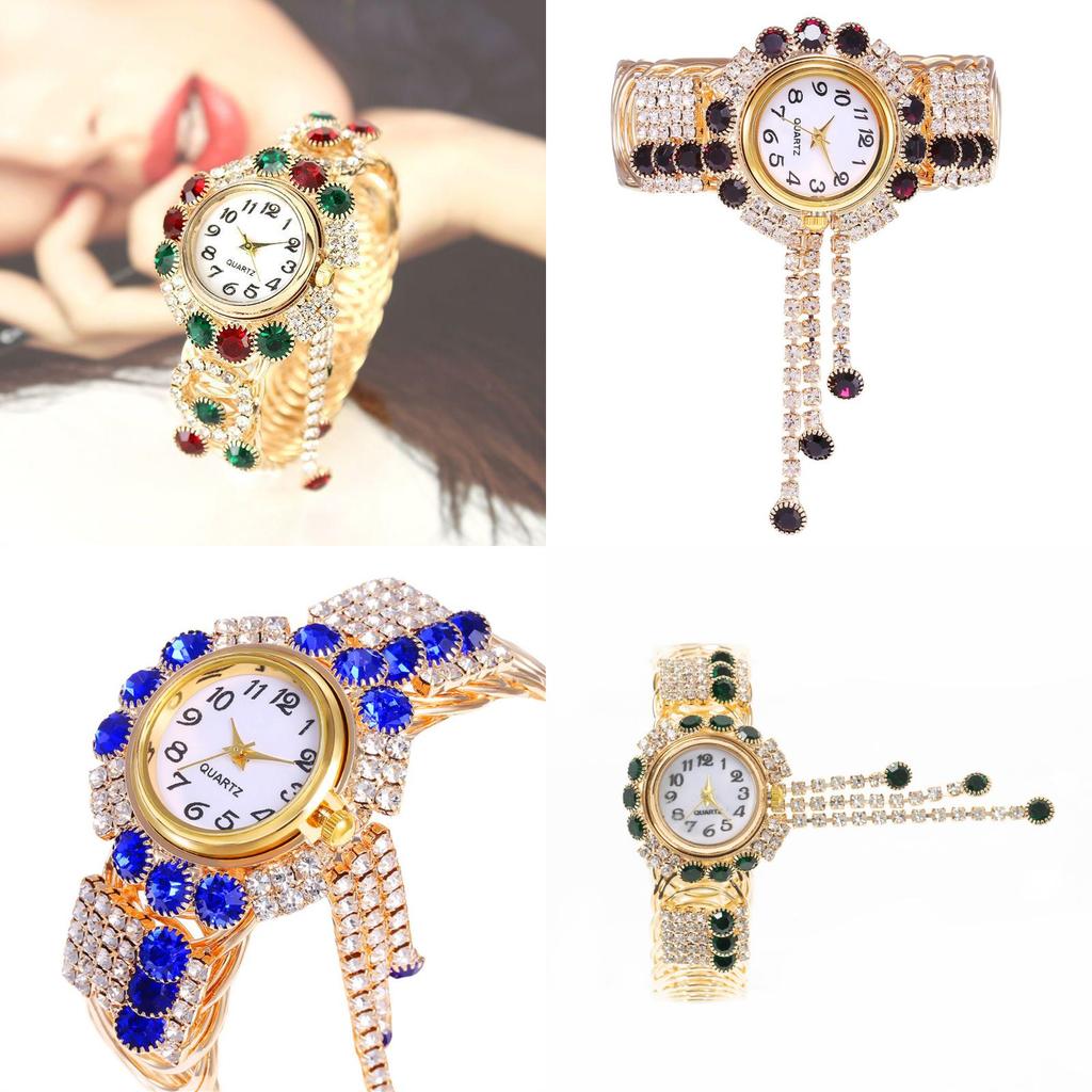 Fashion Gold Bracelet Watch For Women With Quartz Movement And Sparkling Accents