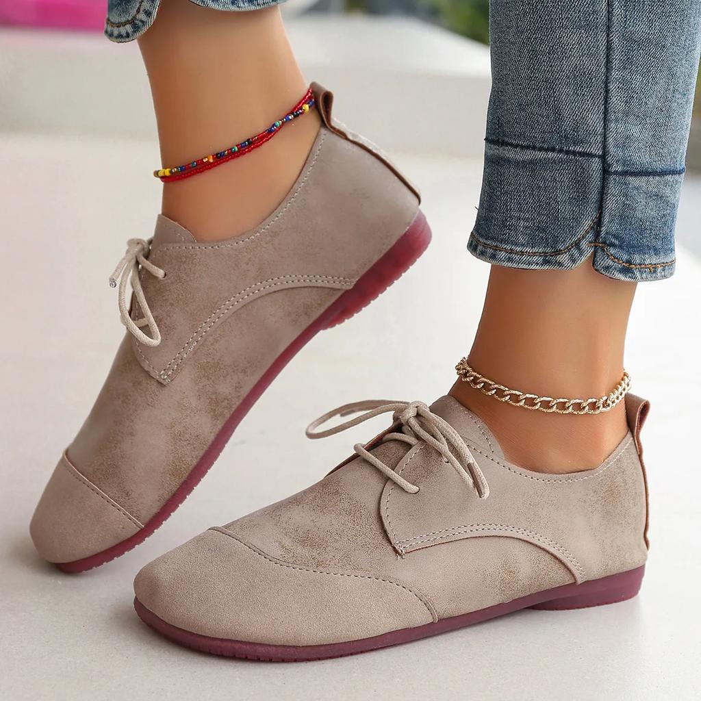 Damen Flache Schuhe Loafer Mode Lässig Sportschuhe Trend Marke Damenmode Kleiderschuhe Neu Schnürung Femme Zapatos2026