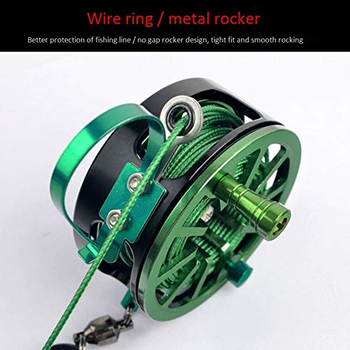 Dovhmoh Fishing String, Gar Stainless Steel, Fishing Lock Buckle with Reel, Live Fish Lock, Retractable Rope, and Float Carabiner