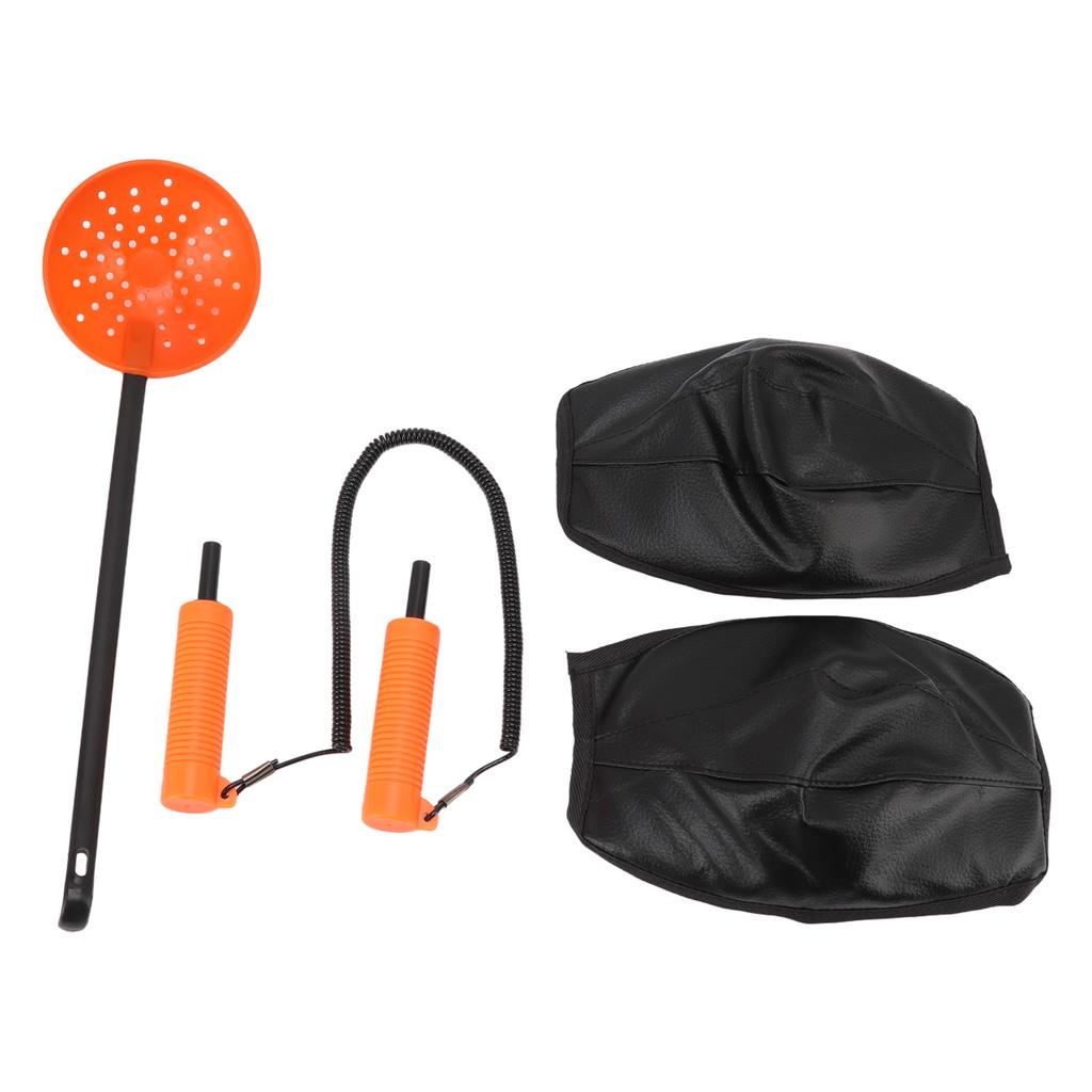 Retractable Ice Awls Ice Fishing Safety Picks Spoon Knee Pads Kit Winter Fishing Equipment
