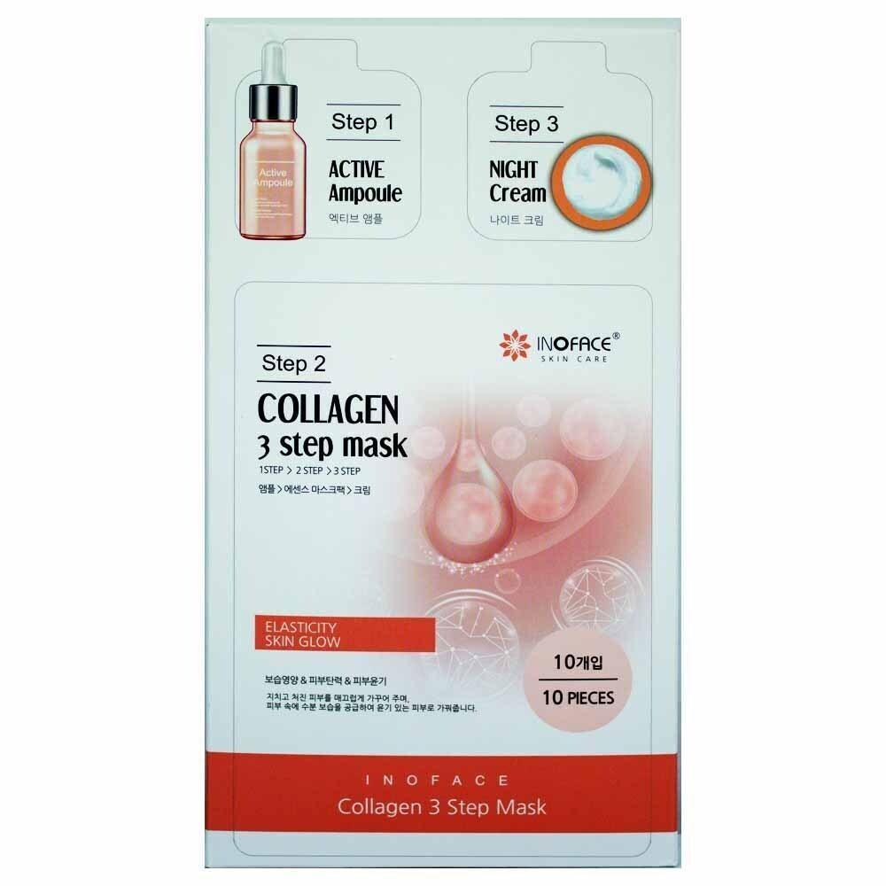 

Innoface YRQSJKNA Collagen 3 STEP Mask Pack (Ampoule Mask Pack)