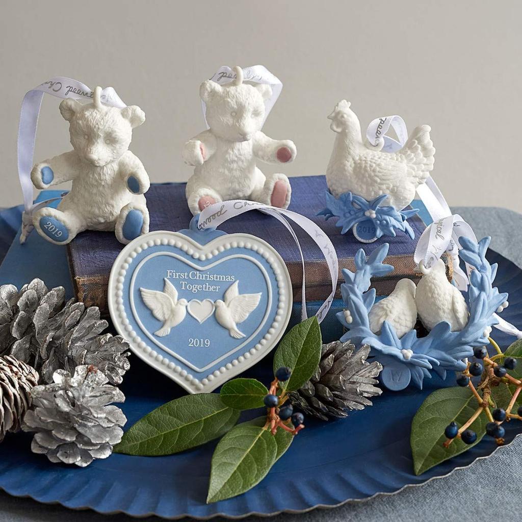 Wedgwood 2019 First Christmas Pink Ornament Baby's