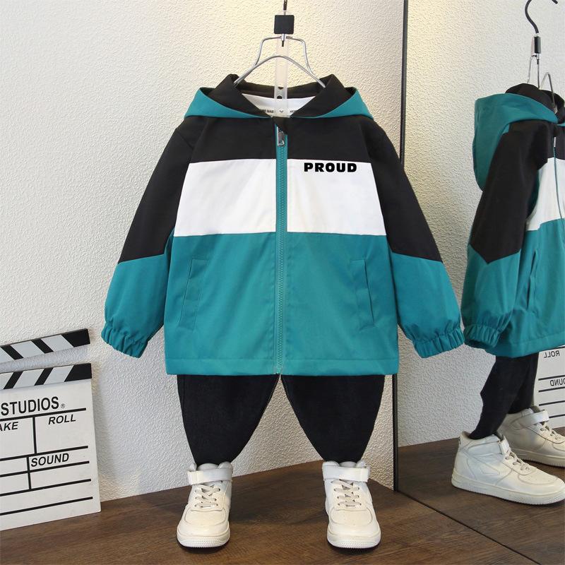 Children's Handsome Coat 2025 Spring and Autumn Boys Leisure Outdoor Hardshell Jacket
