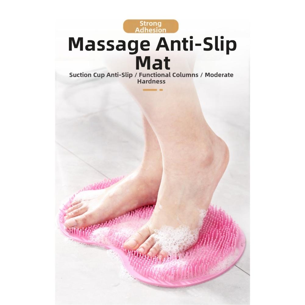 Foot Scrubber Mat Back Scrubber Shower Scrubber Wall Mount With Suction