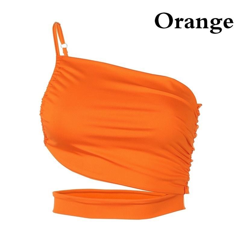 Hollow Out Sexy Crop Top Women One Shoulder Summer Casual Sexy Tops