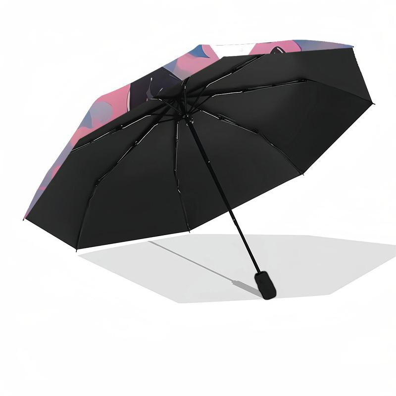 1pc Magical Night Cat Illustration Umbrella with Plastic Handle,Suitable for All Seasons Home Travel Outdoor UmbrellaDD123