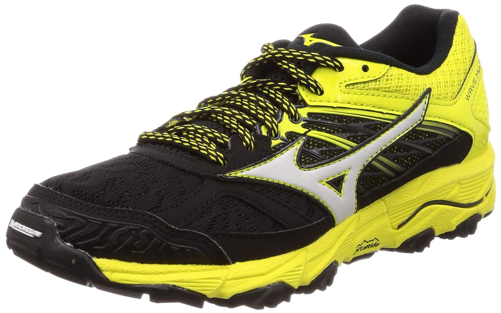 

Mizuno Wave Mujin 5 Running 2E Shoes, Black/Light Gray/Yellow, 23.0 cm,