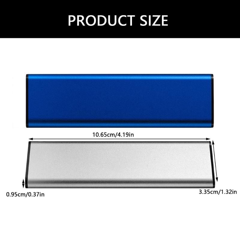 M.2 Solid Drive Case Box NVME/Other Protocols Optional Shock Resistant Aluminum Enclosure for Secure Data Backups