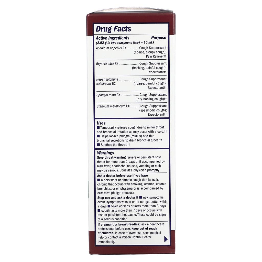 Boericke & Tafel, Cough & Bronchial Syrup, Weekly, 240Ml(8Fl Oz)