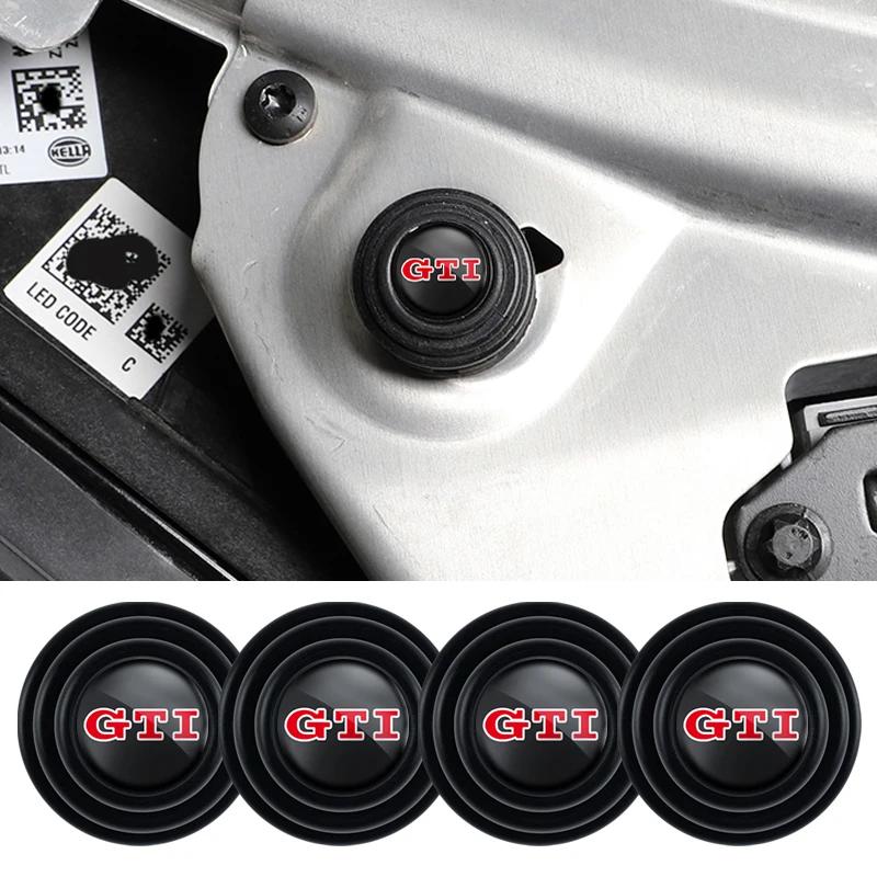 CAT1 4pcs Car Door Shock Stickers Absorber Soundproof Buffer Pier for Volkswagen VW RLine Polo Golf GTI Jetta Beetle Tiguan Passat B6
