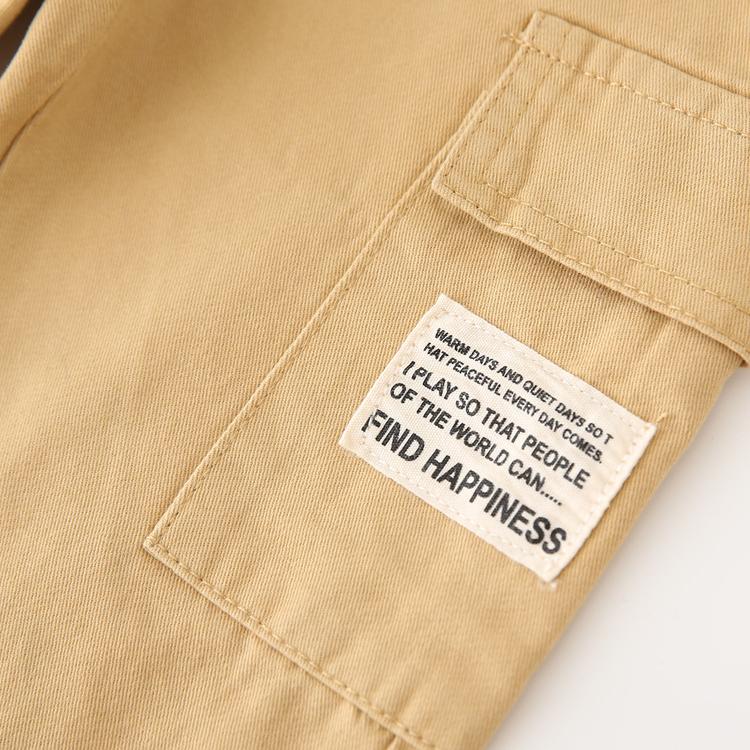 Pantaloni Casual pentru Copii Pantaloni de Lucru cu Buzunare pentru Băieți Pantaloni Haine pentru Bebeluși Stiluri Coreene de Primăvară și Toamnă La Modă