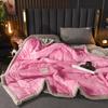 Thickened Three-Layer Milk Velvet Baby Blanket, Machine Washable Fleece Gift Cover