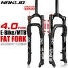 NANLIO Fat Bike Air Suspension Fork 20 26 Inch 4.0 Tire Snow MTB E-Bike Fork Oil Damping 32mm Stanchion 135x9mm