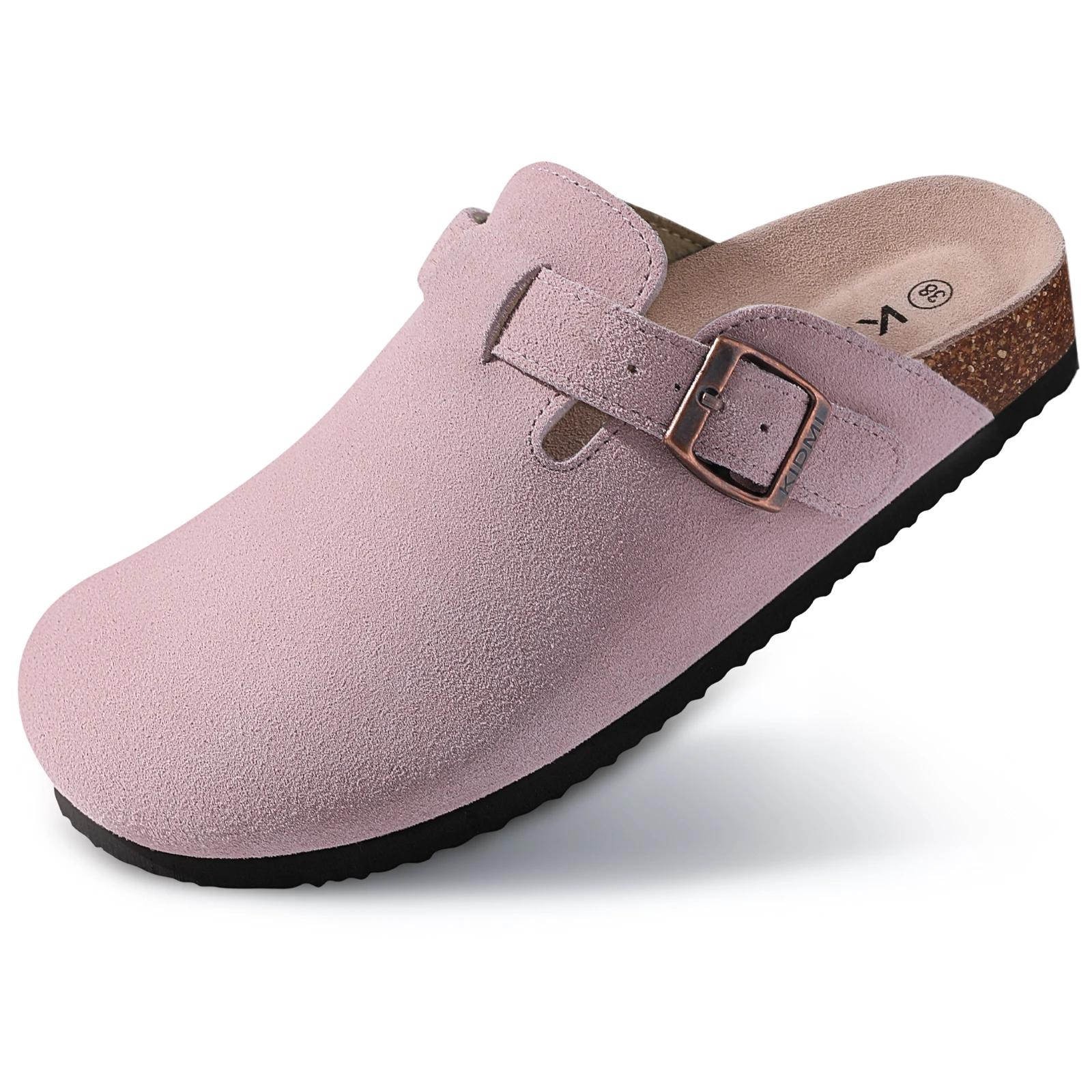 

Fashion Crestar Summer Clogs Slippers For Women Men Fashion Potato Shoes Leather Cork Footbed Mules With Arch Support Unisex Beach Shoes 36