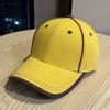New stylish plain brimmed baseball cap with wide brim for spring and autumn, unisex, curved brim, fashionable and versatile