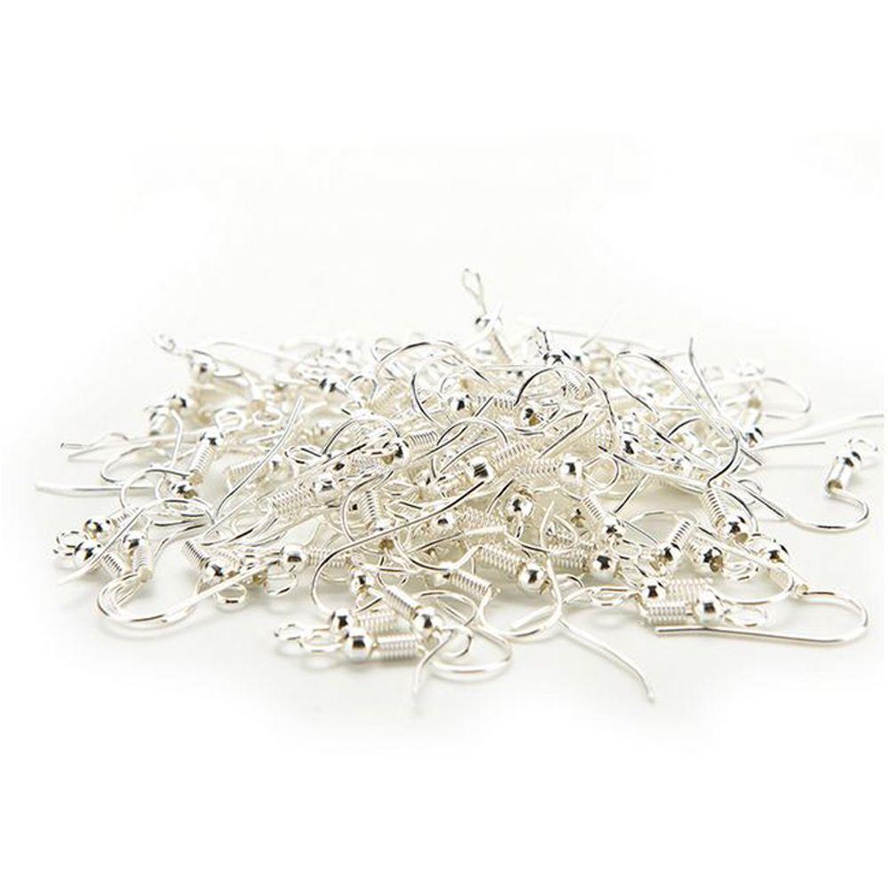 

Крючки для изготовления ювелирных изделий. 100 шт серебряный