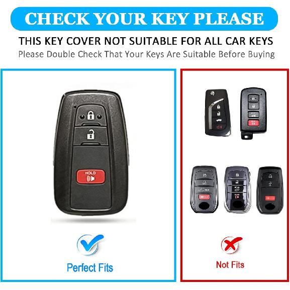 Für Toyota 4Runner Schlüsselanhängerhülle Mit Schlüsselring Kompatibel Mit 2016-2024 RAV4 Camry Prius Prado Highlander Avalon