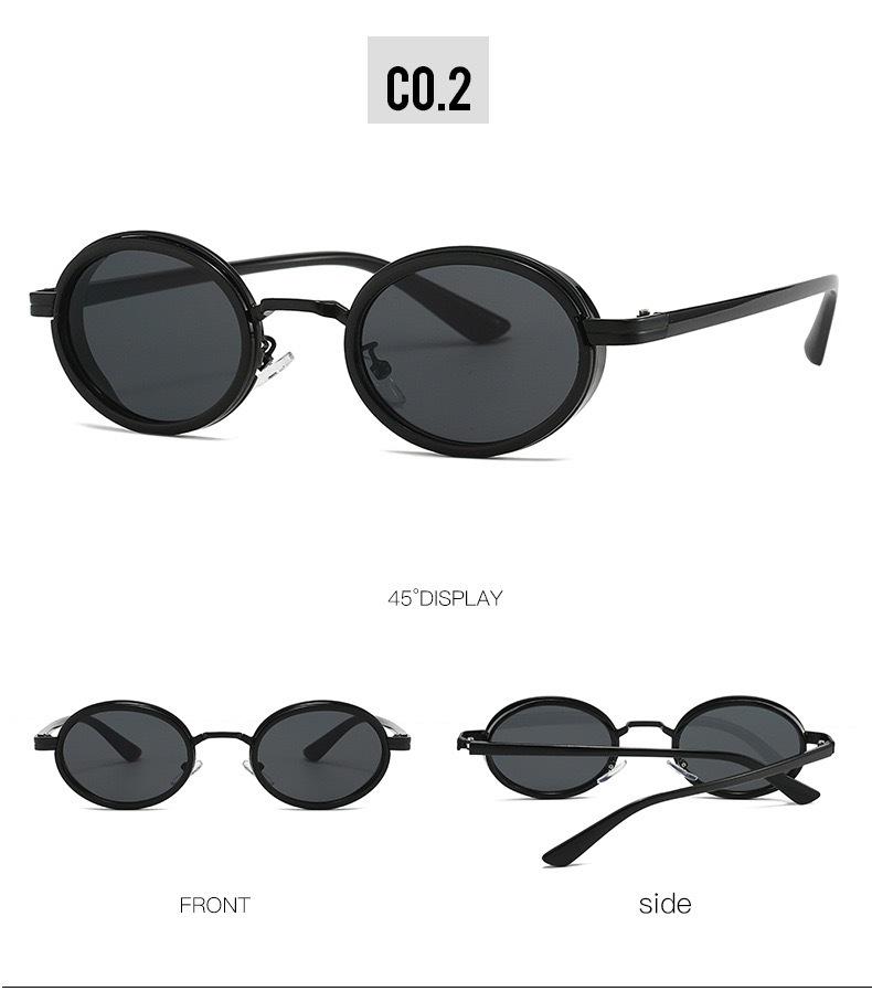 Metal Style Small Frame European & American Oval Sunglasses - UV Protection for Men & Women